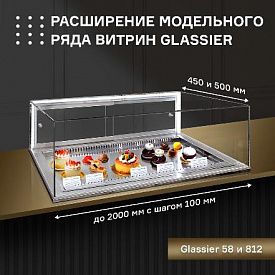 Рады сообщить о расширении модельного ряда витрин GLASSIER 58 и GLASSIER 812! в Волгограде